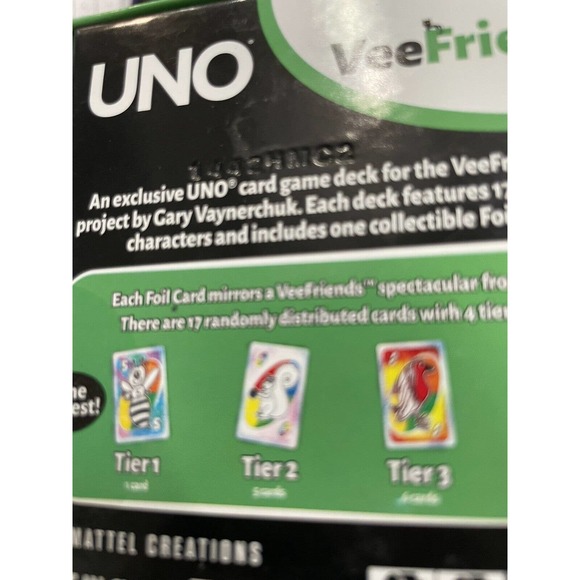 Mattel Creation Veefriends UNO Card Game By Gary Vee Tier 3 Ultra Rare Porcupine - Picture 10 of 10